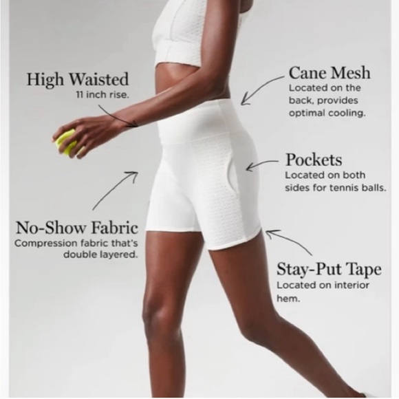 Tuckernuck White Cane Active Sport Tennis Shorts 4in Inseam Size Small - Picture 4 of 12